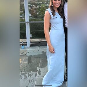 Amsale Sierra GB199A bridesmaids dress in Ice Size 6